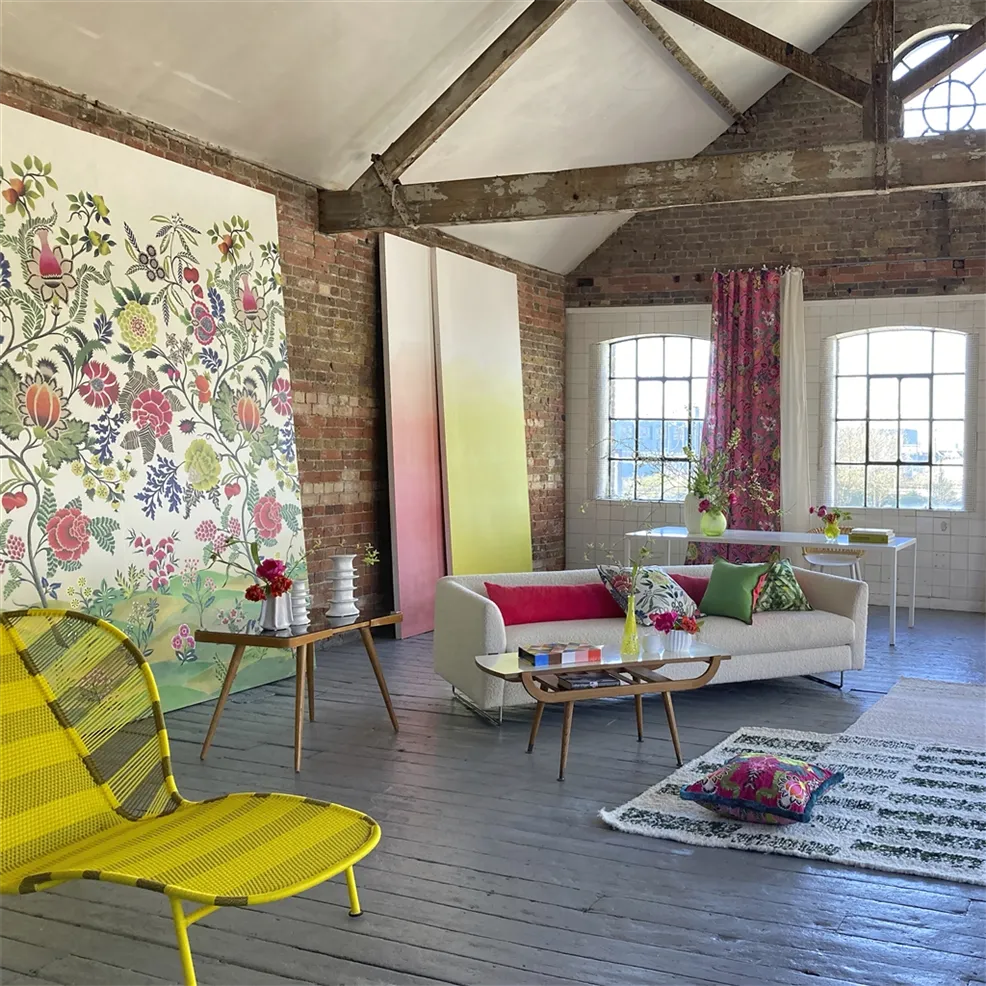 Brocart Decoratif Wallpaper - Fuchsia - PDG1169/01 - Designers Guild