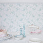 Butterflies Wallpaper - Duck Egg - Shabby Chic