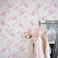 Butterflies Wallpaper - Pink - Shabby Chic