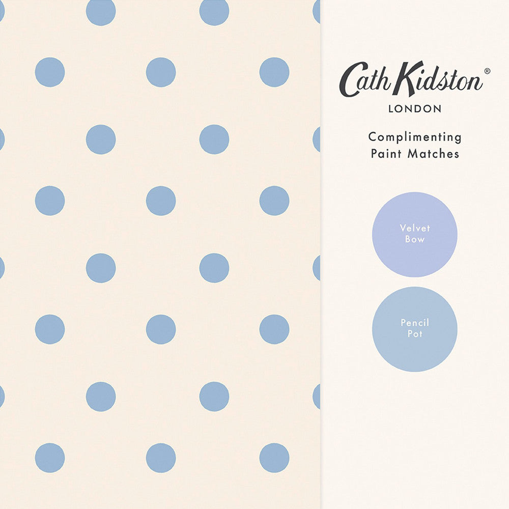 Button Spot Wallpaper - Blue - 125522 - Cath Kidston