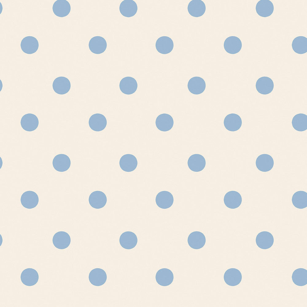 Button Spot Wallpaper - Blue - 125522 - Cath Kidston