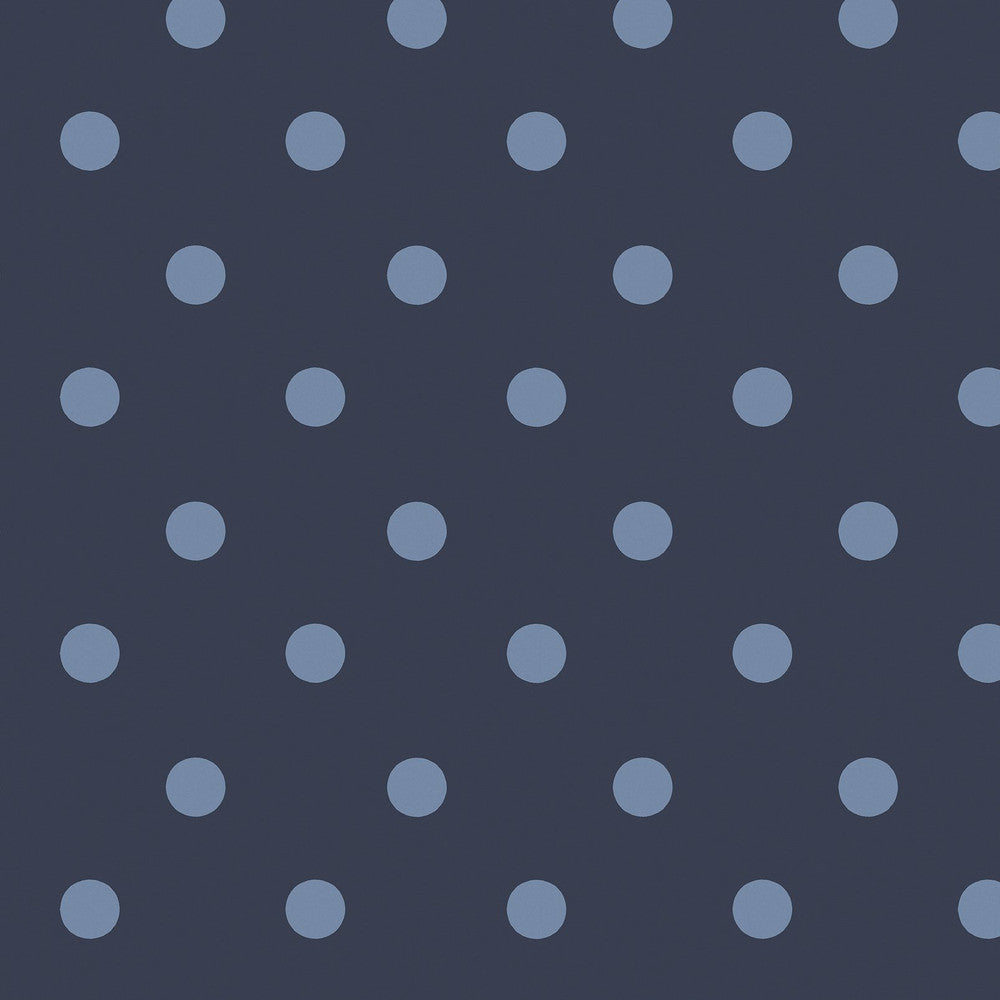 Button Spot Wallpaper - Navy - 125523 - Cath Kidston