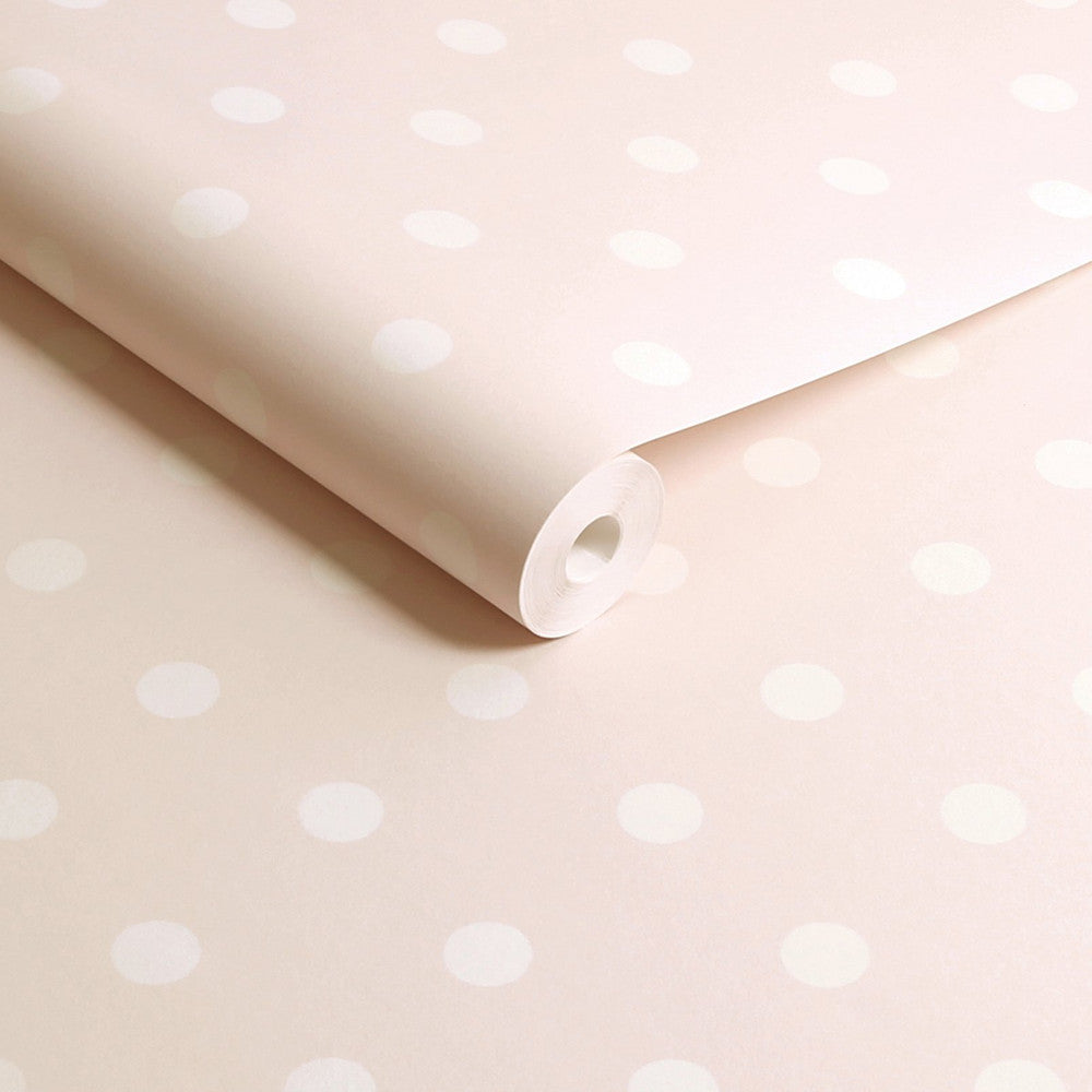 Button Spot Wallpaper - Pink - 125520 - Cath Kidston