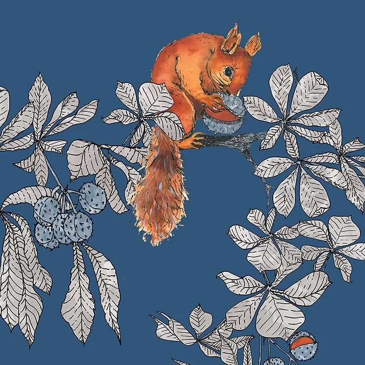Conkers Wallpaper - Midnight - Petronella Hall