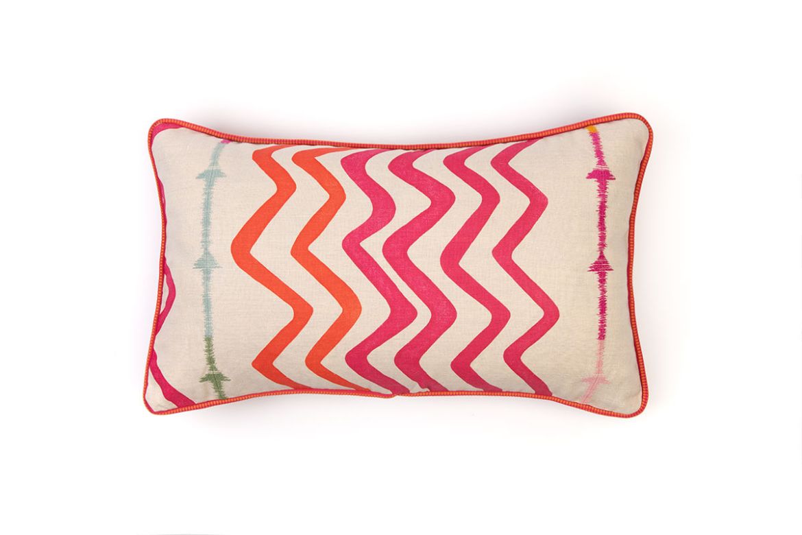 Rick Rack Hot Pink Cushion