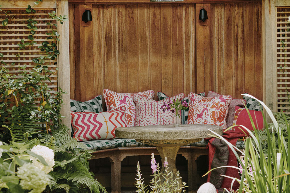 Rick Rack Hot Pink Room Cushion