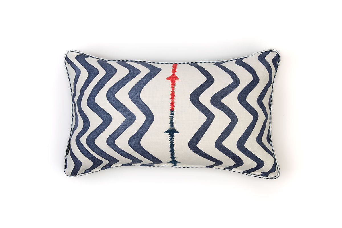 Rick Rack Indigo Back Cushion