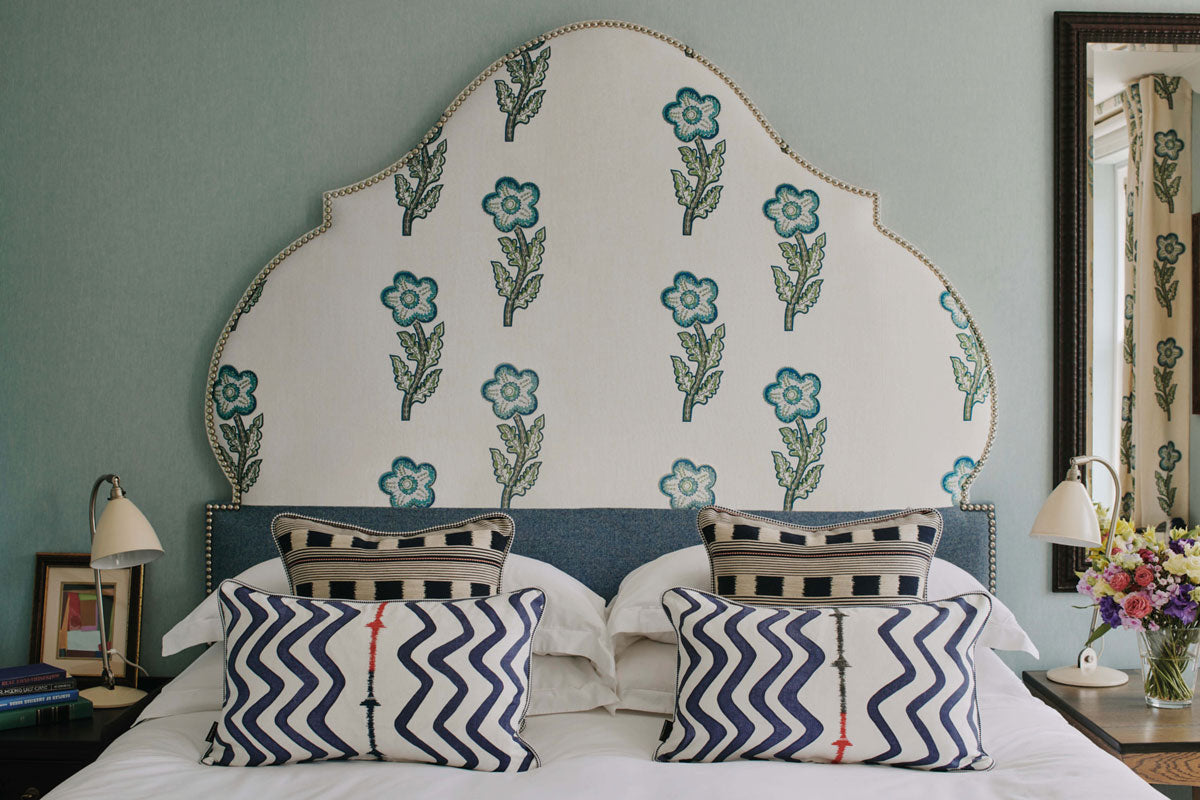 Rick Rack Indigo Room Cushion