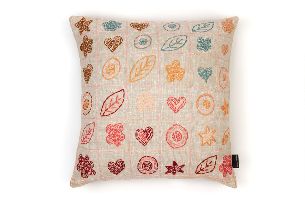 Refugee Craft Group Squares Cushion