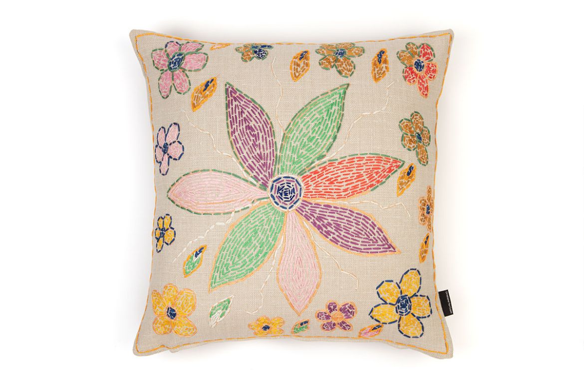Refugee Craft Group Marguerite Daisy Cushion
