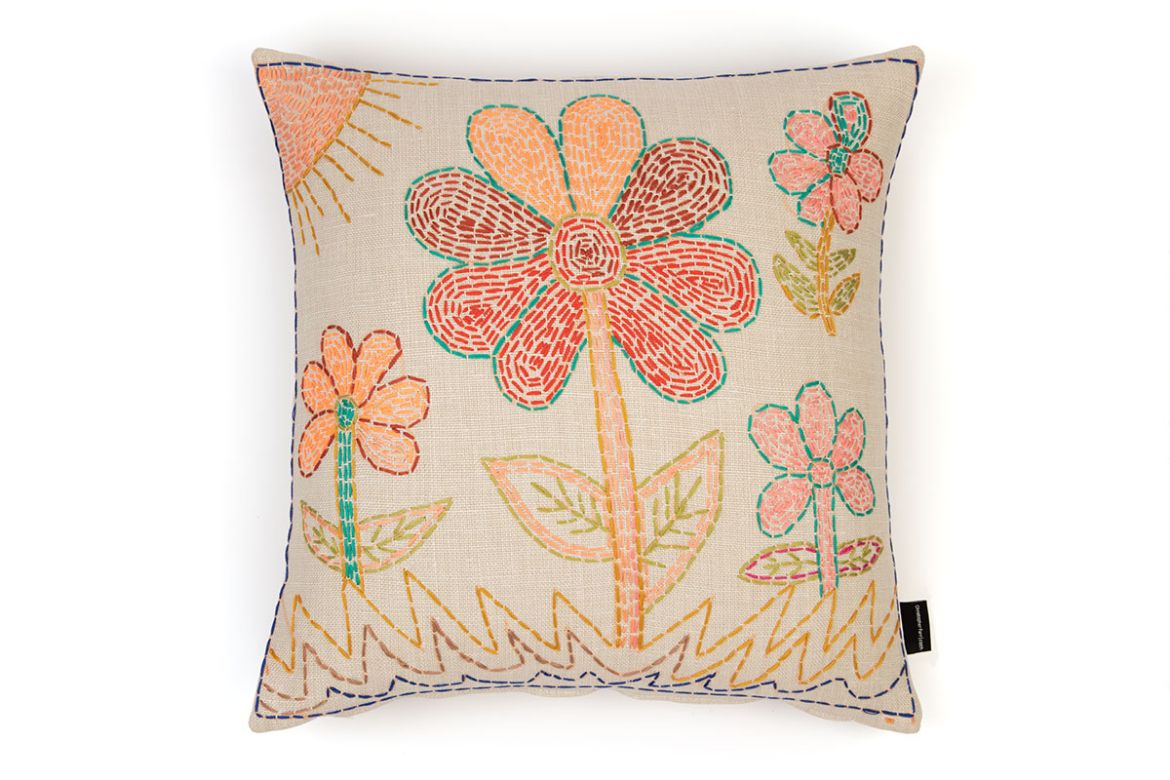 Refugee Craft Group Poppy Cushion