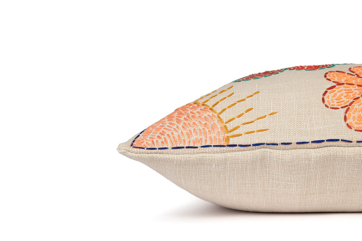 Refugee Craft Group Poppy Side Cushion