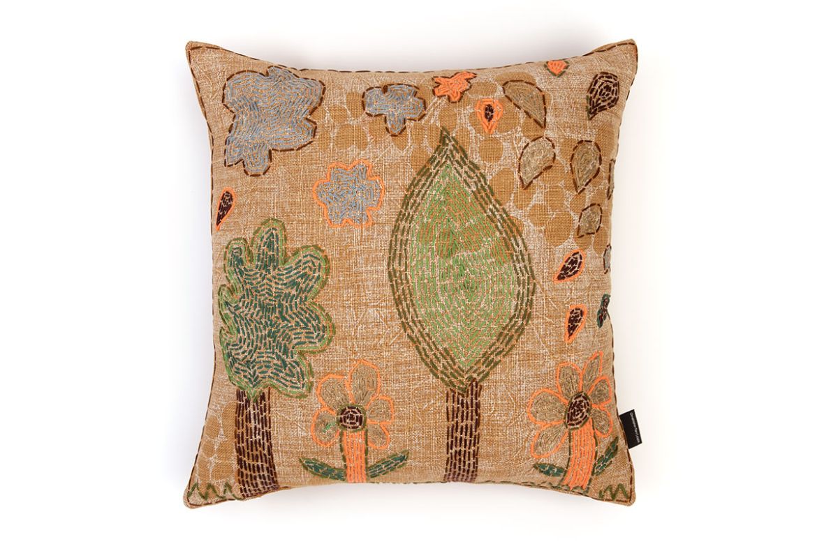 Refugee Craft Group Tree Tops Cushion