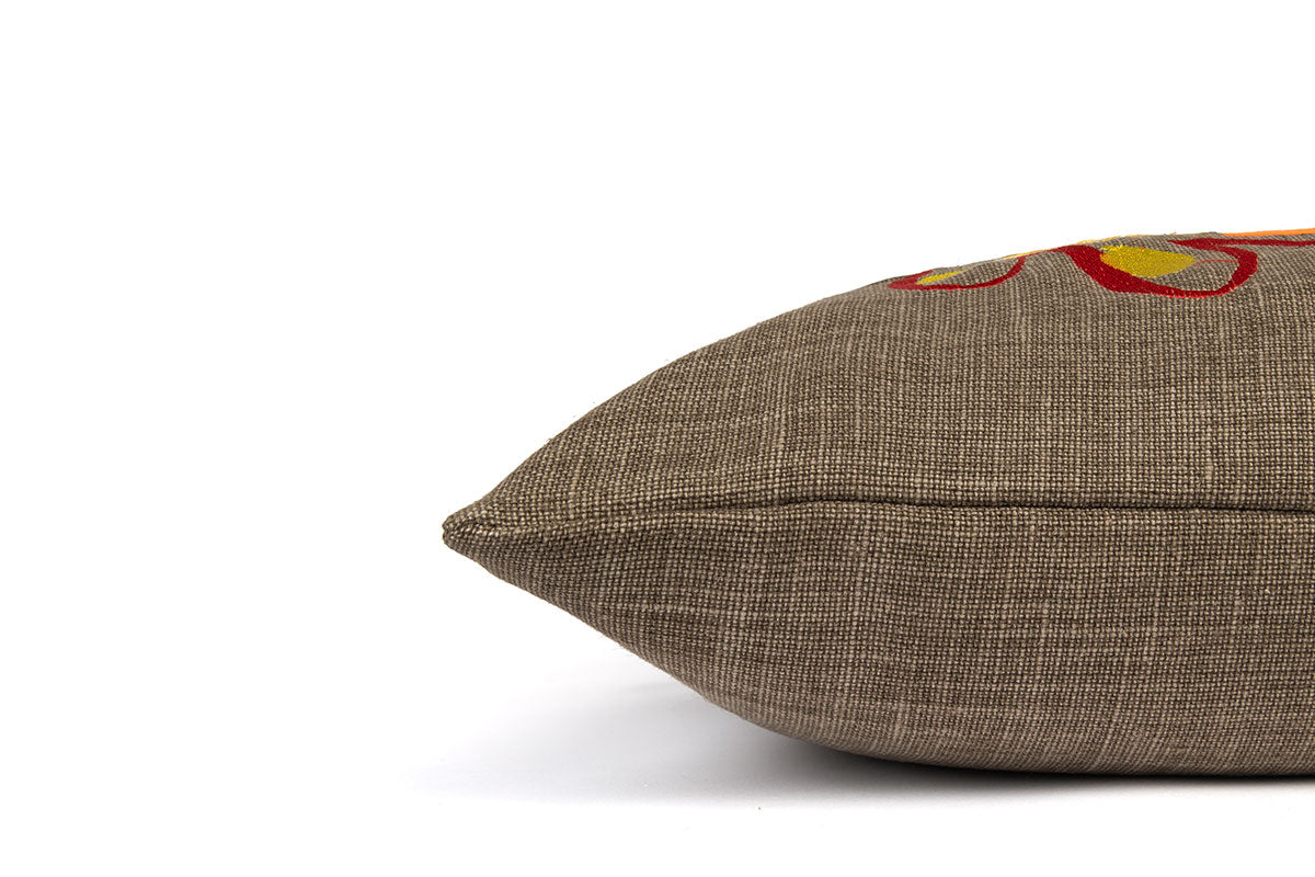 Alice Kettle Red & Orange Marigold Side Cushion