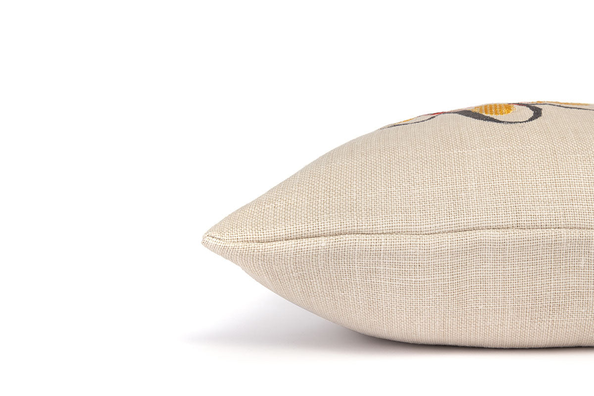 A Pair of Alice Kettle Yellow Marigold Side Cushions