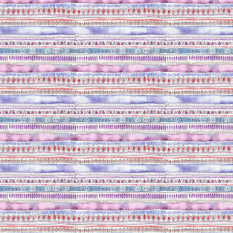Carnival Stripe Blossom Fabric