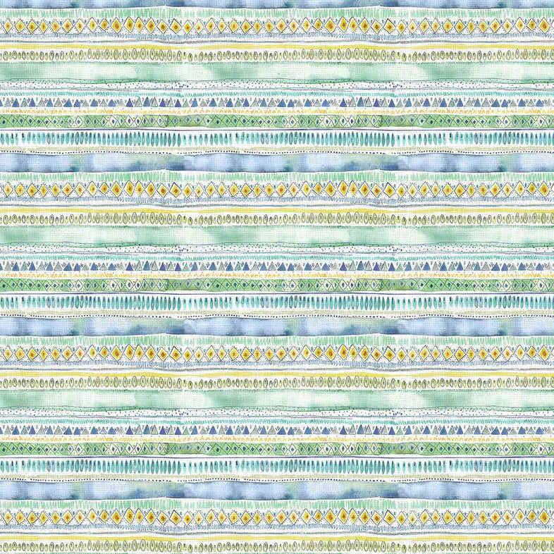 Carnival Stripe Lagoon Fabric