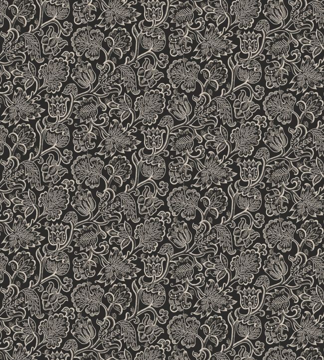 Jacobean Fabric - Black