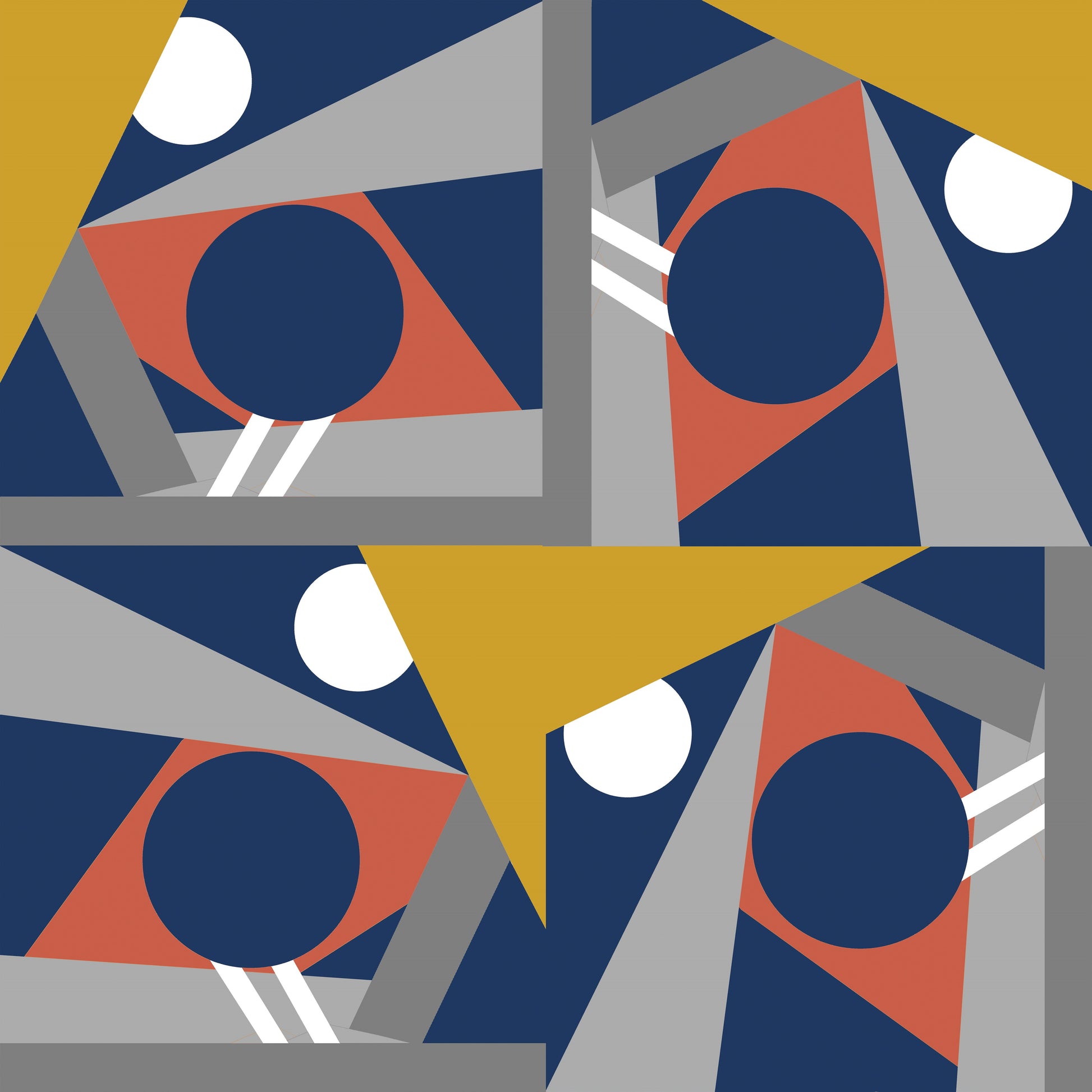 Carnival Canvas Fabric - Blue - Petronella Hall