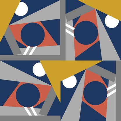 Carnival Canvas Fabric - Blue - Petronella Hall