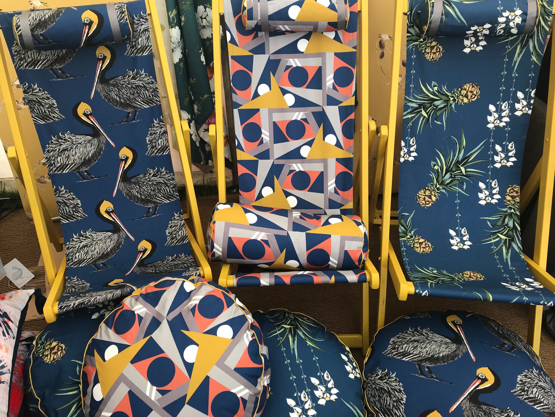 Carnival Canvas Fabric - Blue - Petronella Hall