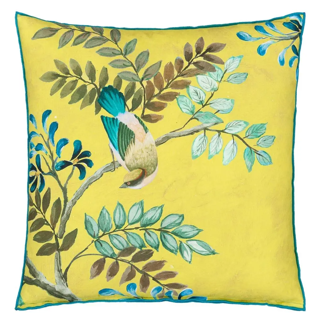 Porcelaine De Chine Alchemilla Linen Cushion - Designers Guild