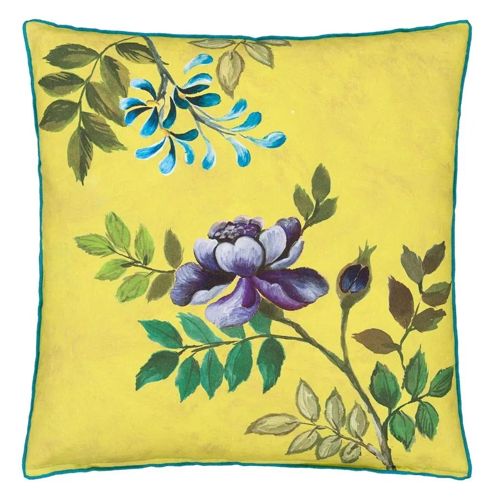 Porcelaine De Chine Alchemilla Linen Cushion - Designers Guild