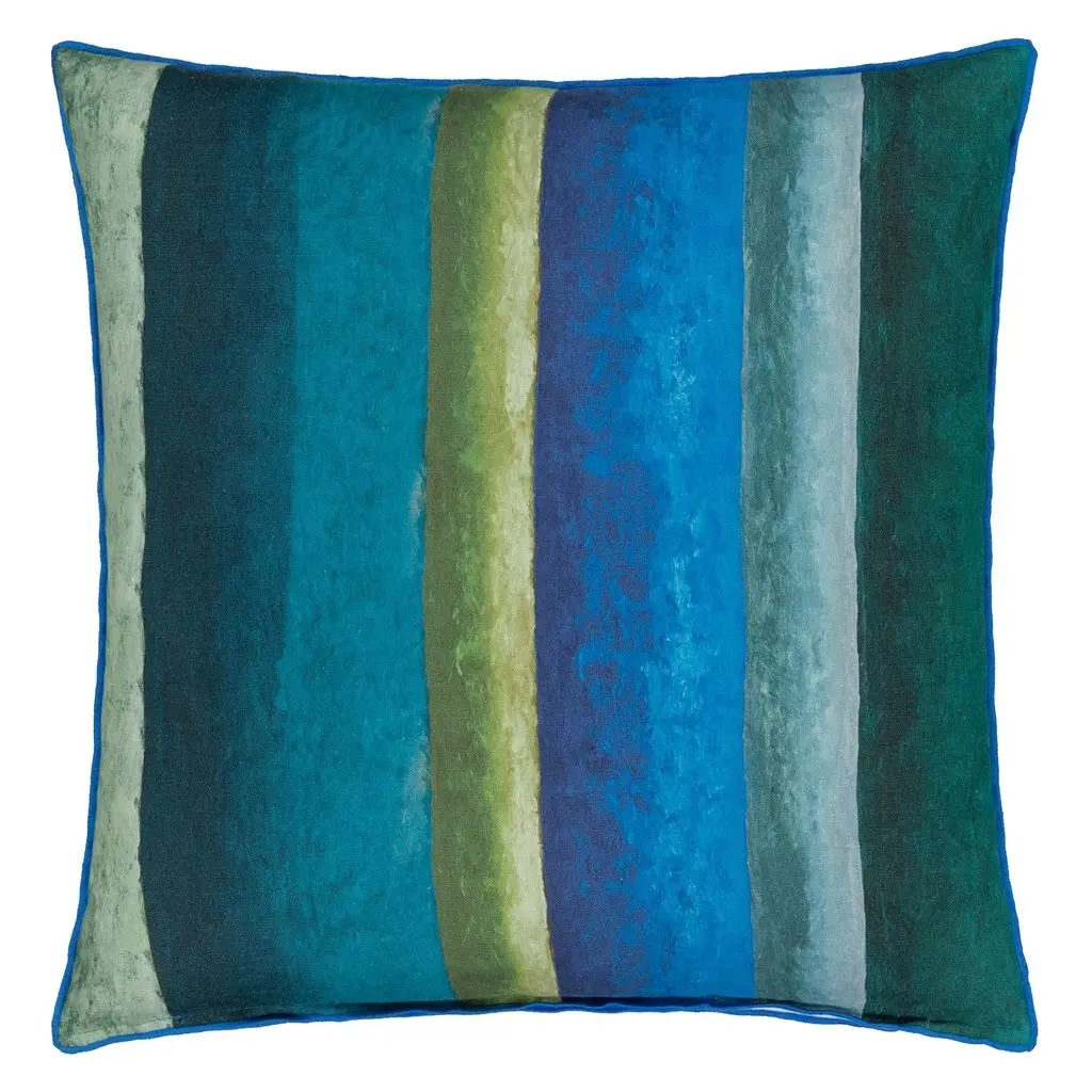 Porcelaine De Chine Cobalt Linen Cushion - Designers Guild