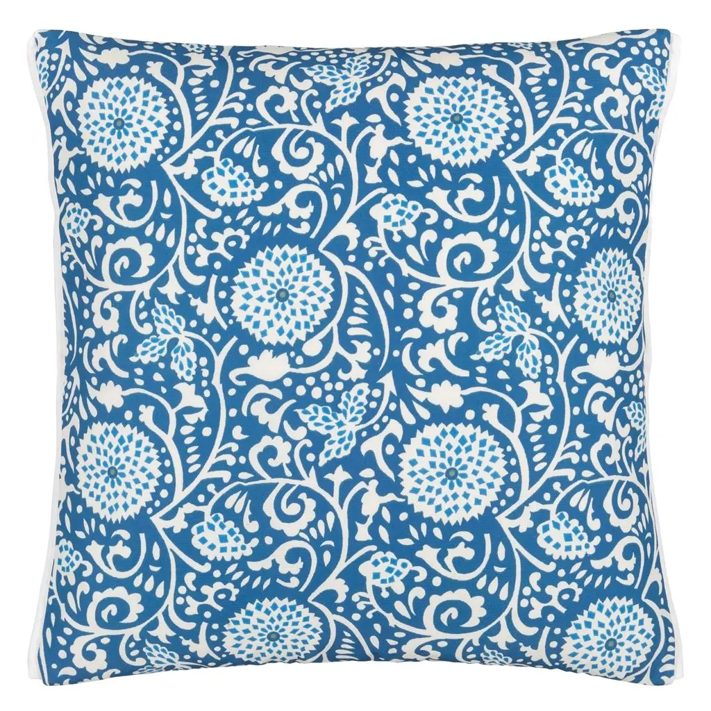 Outdoor Shaqui Prussian Cushion - Designers Guild