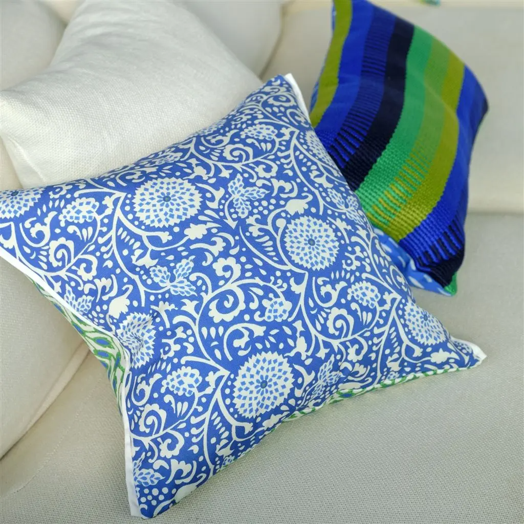 Outdoor Shaqui Prussian Cushion - Designers Guild