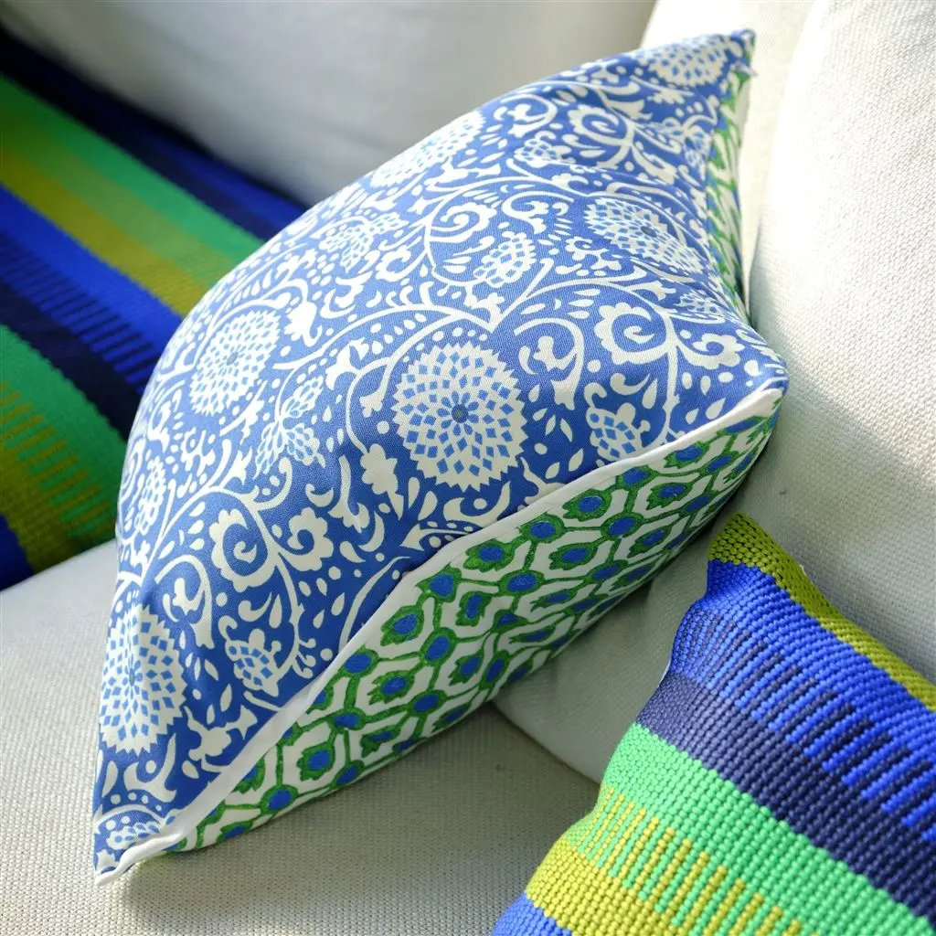 Outdoor Shaqui Prussian Cushion - Designers Guild