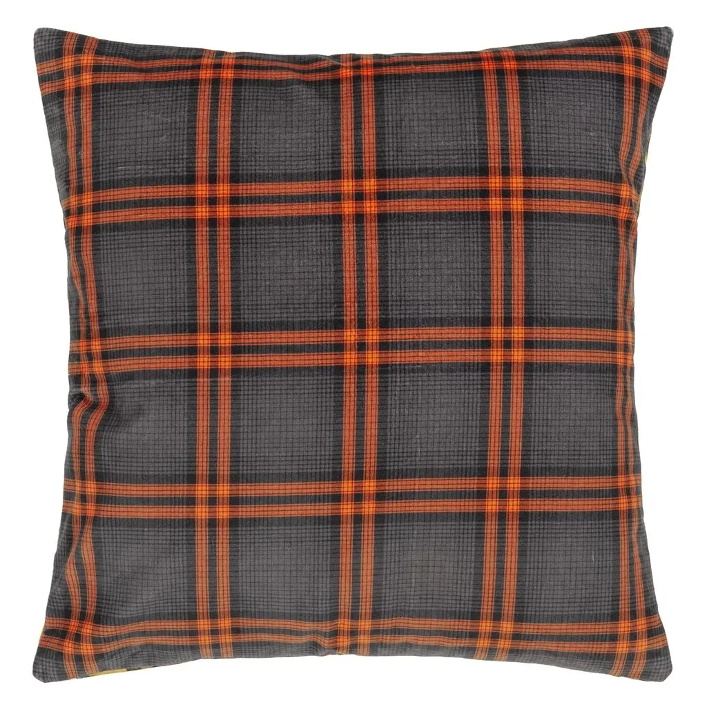 Gertrude Rose Chestnut Velvet Cushion - Designers Guild
