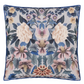 Ikebana Damask Slate Blue Cotton Cushion