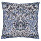 Ikebana Damask Slate Blue Cotton Cushion