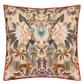 Ikebana Damask Coral Cotton Cushion