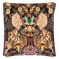 Ikebana Damask Chocolate Velvet Cushion - Designers Guild