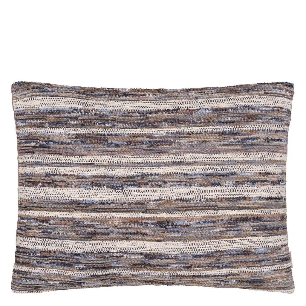 Zanshi Indigo Chenille Cushion - Designers Guild