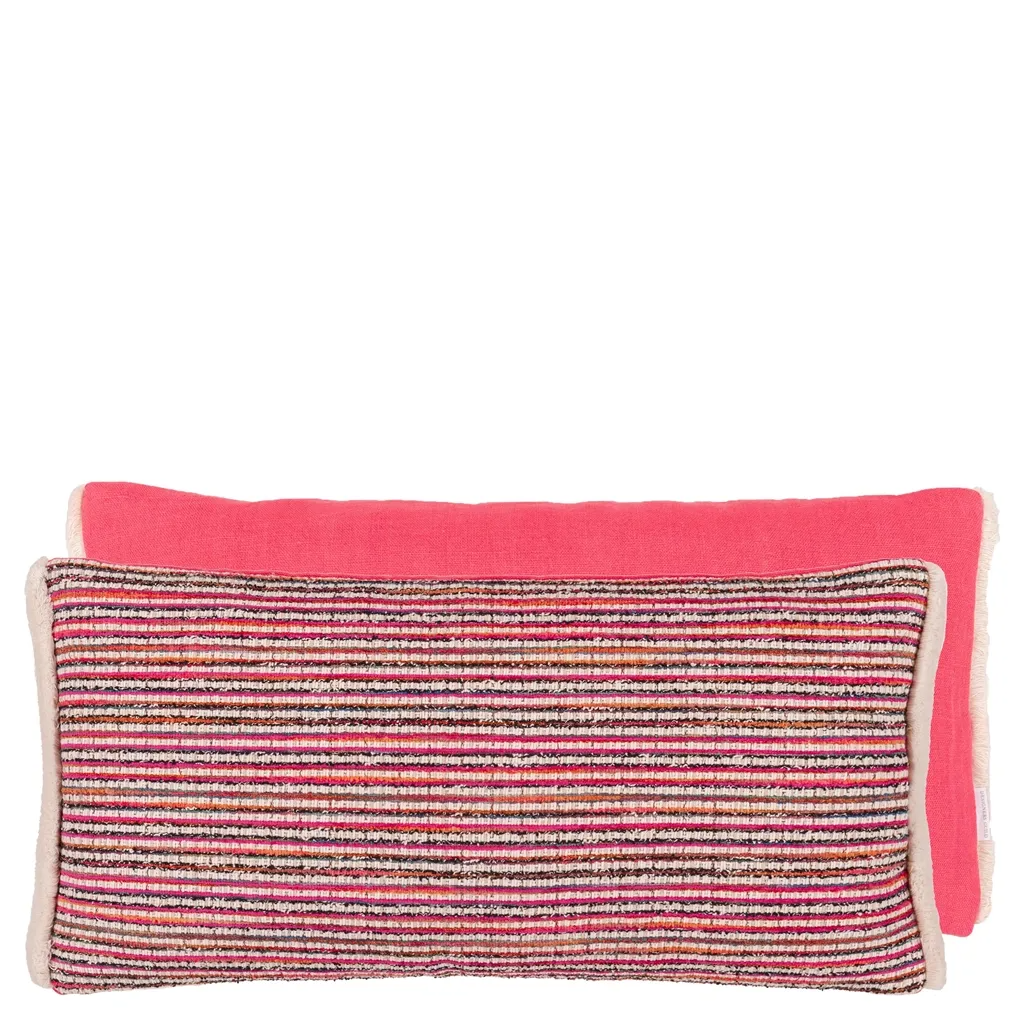 Sakiori Fuchsia Boucle Cushion - Designers Guild