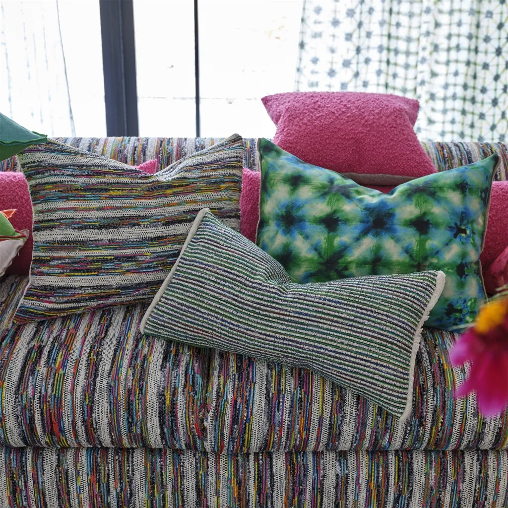 Sakiori Cobalt Boucle Cushion - Designers Guild