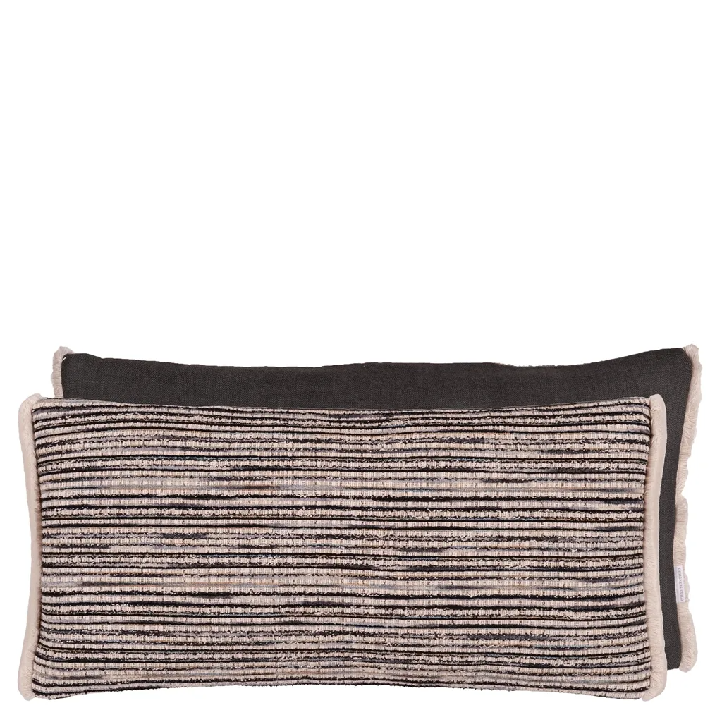 Sakiori Graphite Boucle Cushion - Designers Guild