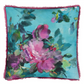 Bouquet De Roses Turquoise Cotton Cushion - Designers Guild