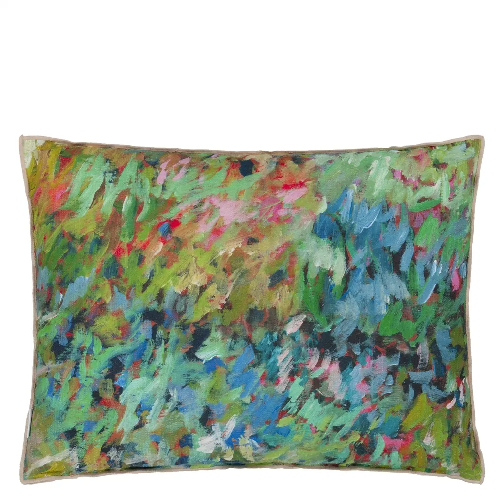 Foret Impressionniste Forest Cotton Cushion - Designers Guild