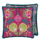 Brocart Decoratif Embroidered Cerise Cotton Cushion - Designers Guild