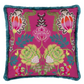 Brocart Decoratif Embroidered Cerise Cotton Cushion - Designers Guild