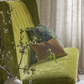Jabot Mustard Velvet Cushion - Designers Guild