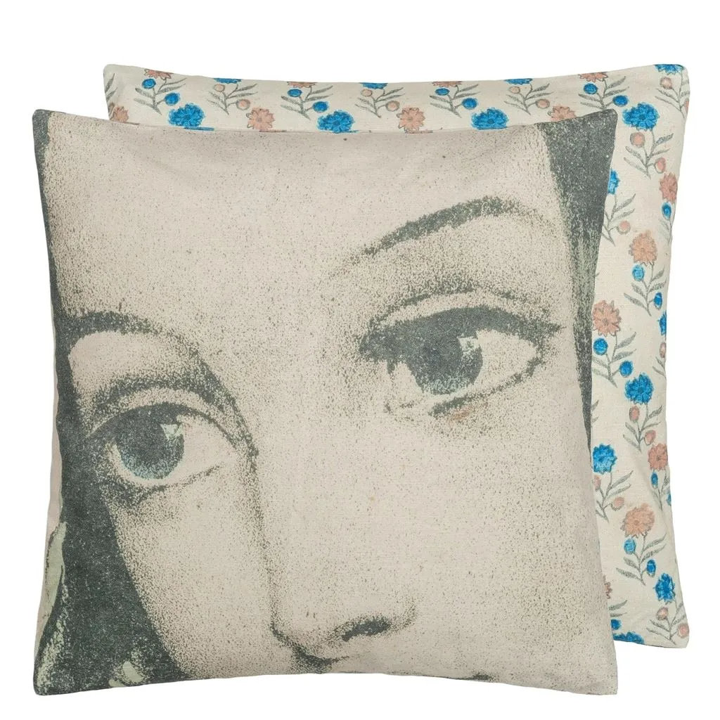 Ellen's Eyes Parchment Cushion - Designers Guild
