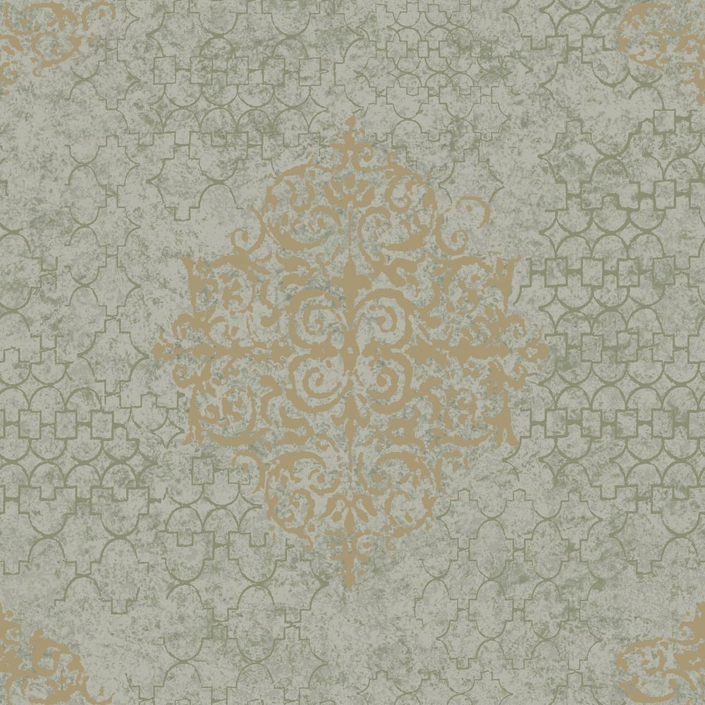 Lustre Damask Mottled Wallpaper