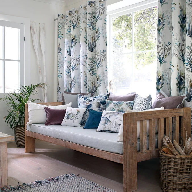 Coral Reef Slate Room Fabric