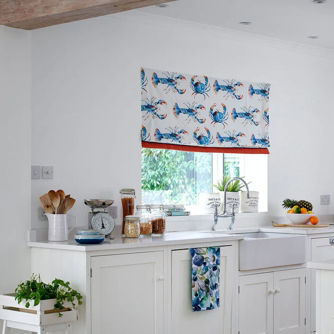 Crustaceans Cobalt Room Fabric