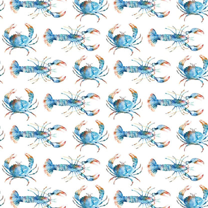 Crustaceans Cobalt Fabric